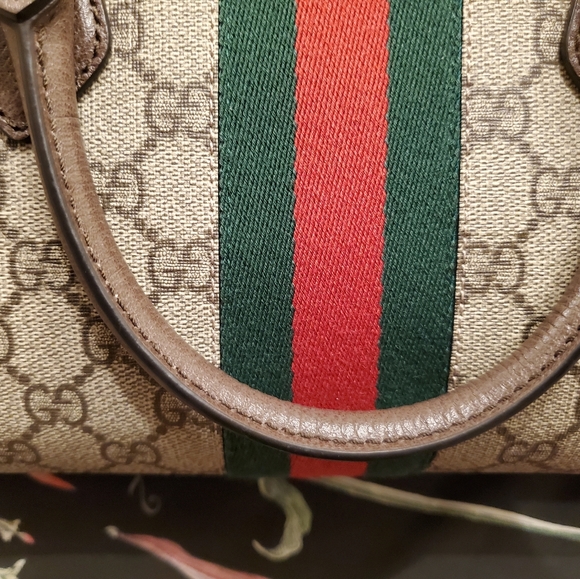 SOLD!!!  GUCCI Ophidia Medium Boston GG Supreme Tote - Picture 2 of 11